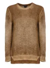 Avant Toi Ribbed-trim Cashmere Sweater In Brown