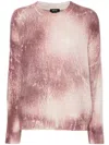Avant Toi Bleached-effect Sweater In Red
