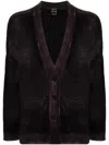 Avant Toi Brushed Knit Cardigan In Schwarz