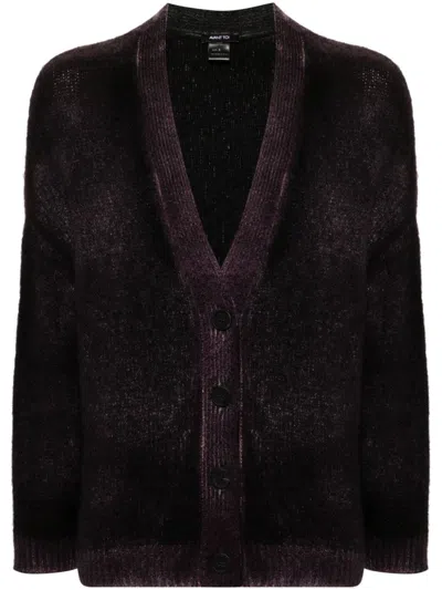 Avant Toi Brushed Knit Cardigan In Schwarz