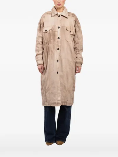 Avant Toi Button-fastening Coat In Neutral