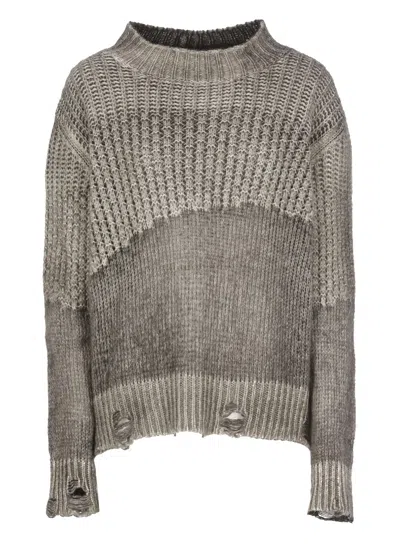 Avant Toi Cashmere And Silk Sweater In Gray