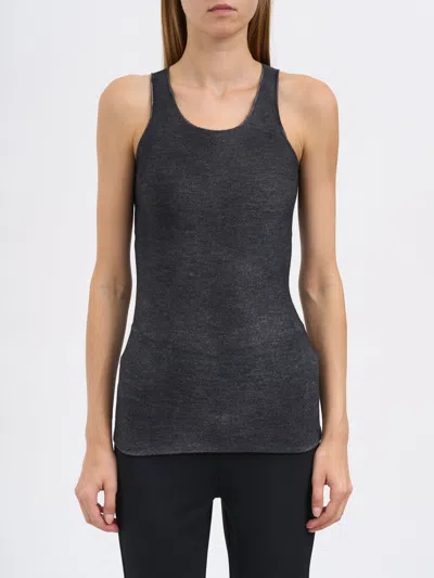 Avant Toi Cashmere And Silk Tank Top In Gray