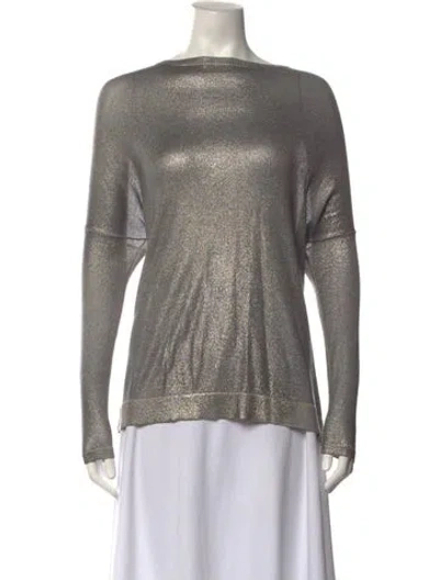 Pre-owned Avant Toi Cashmere Bateau Neckline Sweater In Grey