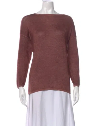 Pre-owned Avant Toi Cashmere Bateau Neckline Sweater In Pink