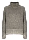 Avant Toi Cashmere Blend High Neck Sweater In Gray