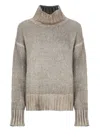 Avant Toi Cashmere Blend High Neck Sweater In Gray