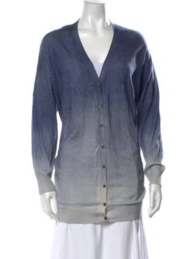 Pre-owned Avant Toi Cashmere Colorblock Pattern Sweater In Blue