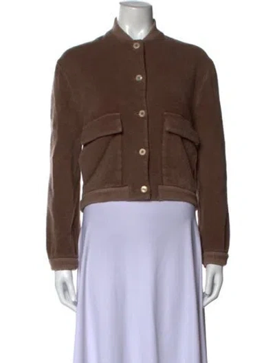 Pre-owned Avant Toi Cashmere Open Front Sweater In Brown