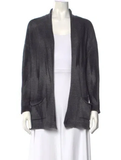 Pre-owned Avant Toi Cashmere Open Front Sweater In Gray