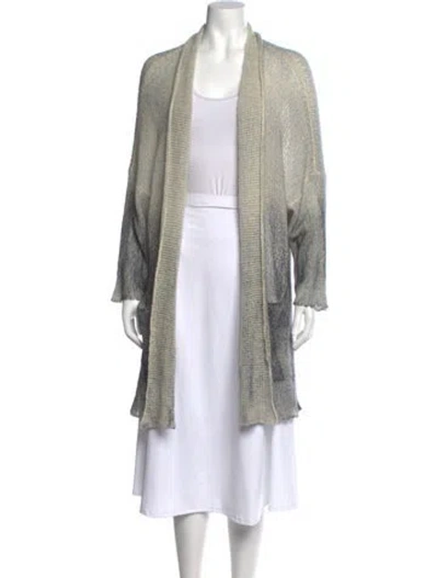 Pre-owned Avant Toi Cashmere Open Front Sweater In Gray