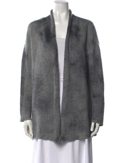 Pre-owned Avant Toi Cashmere Open Front Sweater In Gray