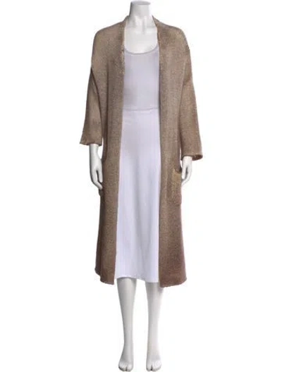 Pre-owned Avant Toi Cashmere Open Front Sweater In Neutral