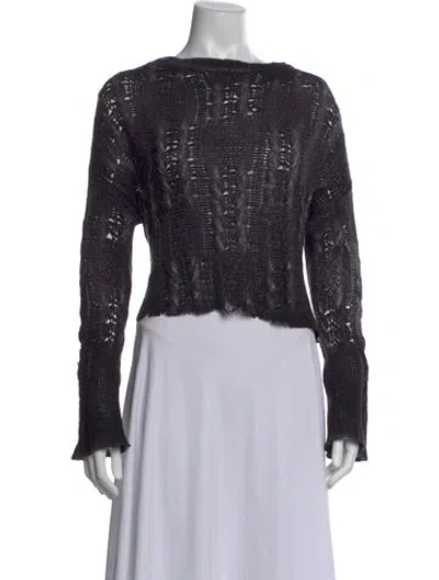 Pre-owned Avant Toi Cashmere Patterned Sweater In Black