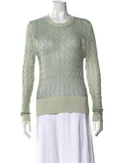 Pre-owned Avant Toi Cashmere Patterned Sweater In Green