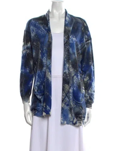 Pre-owned Avant Toi Cashmere Printed Sweater In Blue
