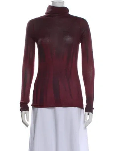 Pre-owned Avant Toi Cashmere Printed Sweater In Burgundy