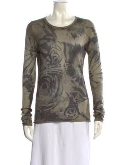 Pre-owned Avant Toi Cashmere Printed Sweater In Green