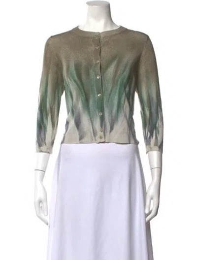 Pre-owned Avant Toi Cashmere Printed Sweater In Green