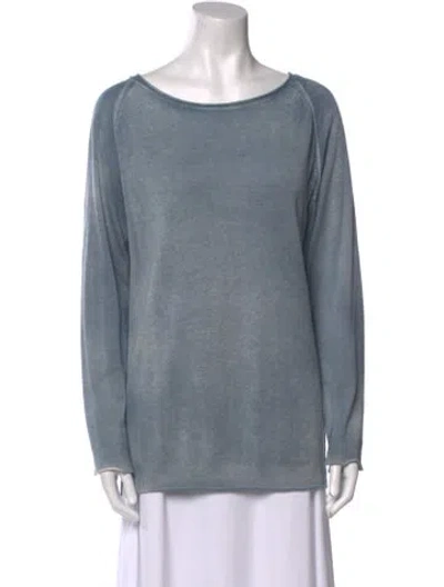Pre-owned Avant Toi Cashmere Scoop Neck Sweater In Blue