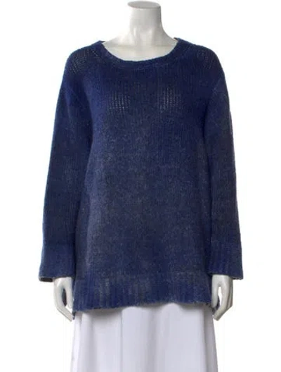 Pre-owned Avant Toi Cashmere Scoop Neck Sweater In Blue