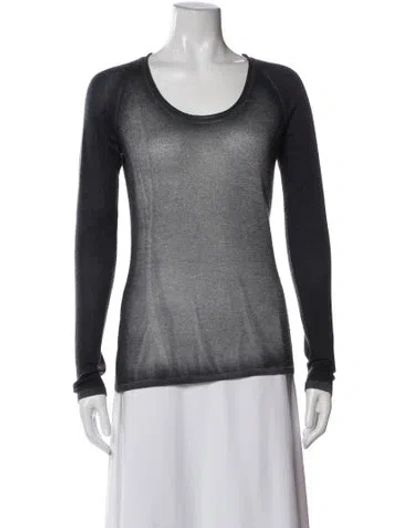 Pre-owned Avant Toi Cashmere Scoop Neck Sweater In Gray