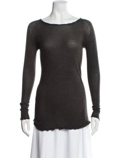 Pre-owned Avant Toi Cashmere Scoop Neck Sweater In Gray