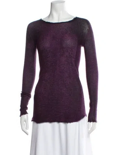 Pre-owned Avant Toi Cashmere Scoop Neck Sweater In Purple