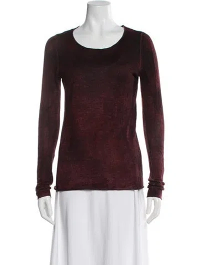 Pre-owned Avant Toi Cashmere Scoop Neck Sweater In Red