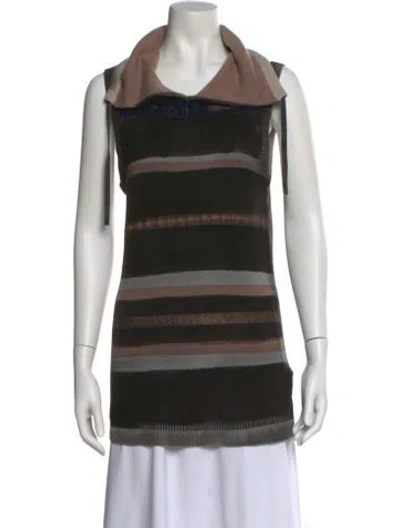 Pre-owned Avant Toi Cashmere Striped Sweater In Black