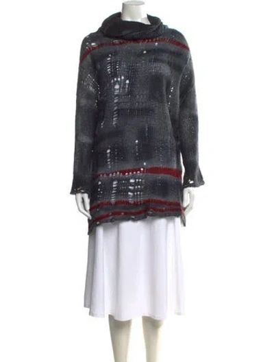 Pre-owned Avant Toi Cashmere Striped Sweater In Grey