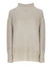 Avant Toi Beige Cashmere Sweater With Crew Neckline In Sand