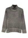 Avant Toi Cashmere Blend High Neck Sweater In Brown