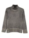 Avant Toi Cashmere Blend High Neck Sweater In Gray