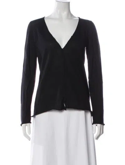 Pre-owned Avant Toi Cashmere V-neck Sweater In Black