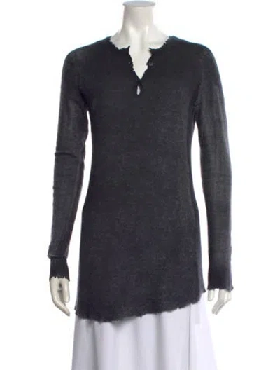Pre-owned Avant Toi Cashmere V-neck Sweater In Blue