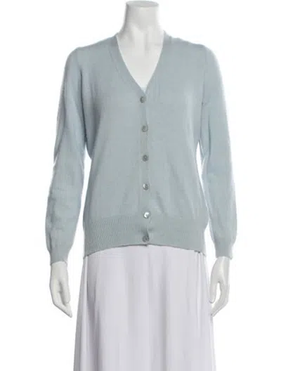 Pre-owned Avant Toi Cashmere V-neck Sweater In Blue