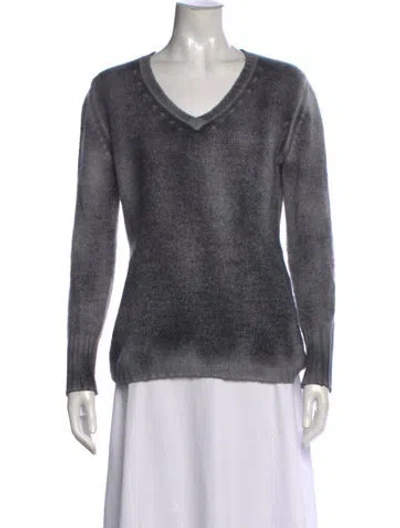 Pre-owned Avant Toi Cashmere V-neck Sweater In Gray