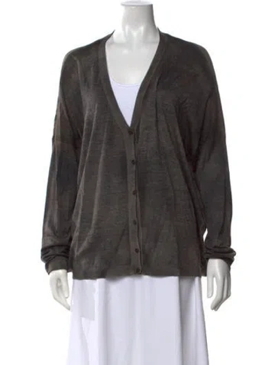 Pre-owned Avant Toi Cashmere V-neck Sweater In Grey