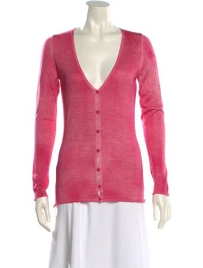 Pre-owned Avant Toi Cashmere V-neck Sweater In Pink