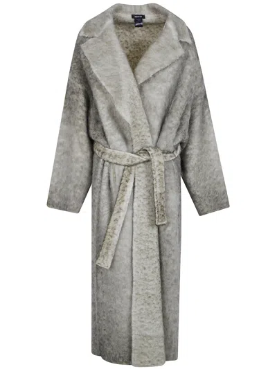 Avant Toi Coat Hand Painted Alpaca Over Coat In Gray
