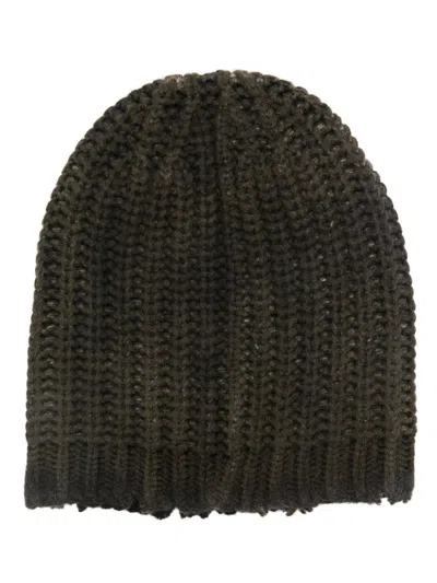 Avant Toi Corn Cob Stitch Hat With Destroyed Effect In Marrón