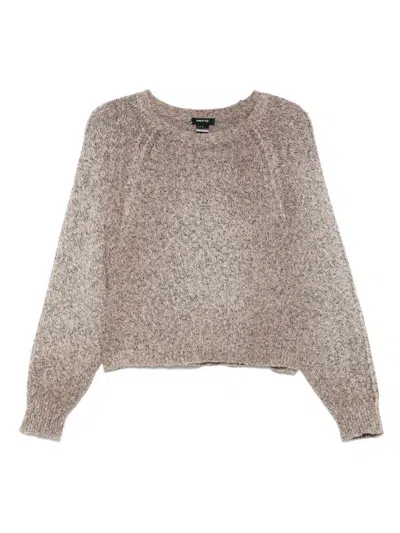 Avant Toi Cotton Crewneck Sweater In Marrone Chiaro