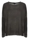 Avant Toi Long-sleeved Sweater In Gray