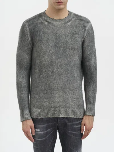 Avant Toi Crew Neck Cotton Sweater In Gray