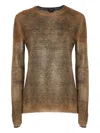 Avant Toi Gradient Textured Cashmere And Wool Sweater In Brown
