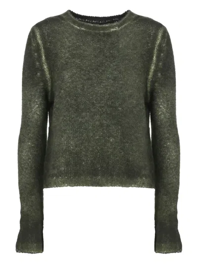 Avant Toi Green Cashmere And Silk Sweater