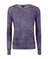 Avant Toi Crew Neck Sweater In Purple
