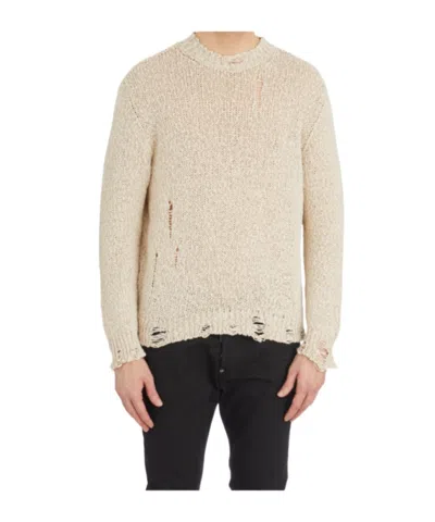 Avant Toi Crochet-knit Sweater In Nude