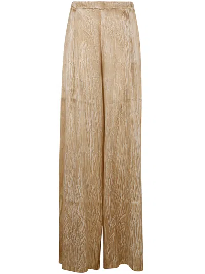 Avant Toi Crumpled Effect Silk Palazzo Pants